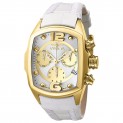 Invicta 6797 Women's Lupah Revolution Collection Chronograph 18k Gold-Plated White Leather Watch | Free Shipping