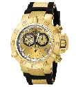 Invicta 5517 Men's Subaqua Noma III Collection Black and 18K Gold-Tone Swiss Made Chronograph Polyurethane Watch | Free Shipping