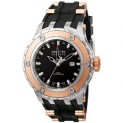 Invicta 6180 Men's Reserve Collection GMT 18k Rose Gold-Plated and Stainless Steel Black Watch | Free Shipping