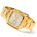 Invicta 12100 Women's Angel Quartz GMT Rectangular Case Sunray Dial Stainless Steel Bracelet Watch | Free Shipping